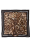 Dolce & Gabbana Dolce&gabbana Leopard Square Silk Scarf In Hy5ld Leopardo F.leo