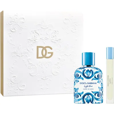 Dolce & Gabbana Dolce&gabbana Light Blue Capri In Love Pour Homme Gift Set In Transparent