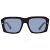 DOLCE & GABBANA DOLCE AND GABBANA LIGHT BLUE MIRROR SILVER SQUARE MEN'S SUNGLASSES DG4430 34031U 54