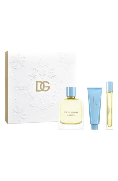 Dolce & Gabbana 3-pc. Light Blue Pour Homme Eau De Parfum Gift Set In Transparent