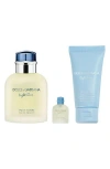 Dolce & Gabbana Dolce&gabbana Light Blue Pour Homme Eau De Toilette 3-piece Set In Neutral