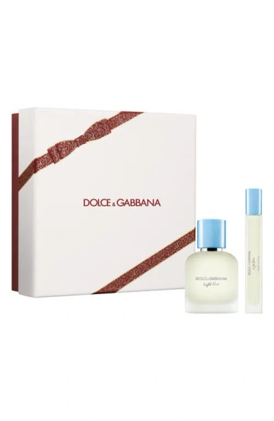 Dolce & Gabbana Dolce&gabbana Light Blue Pour Homme Eau De Toilette Set In Transparent