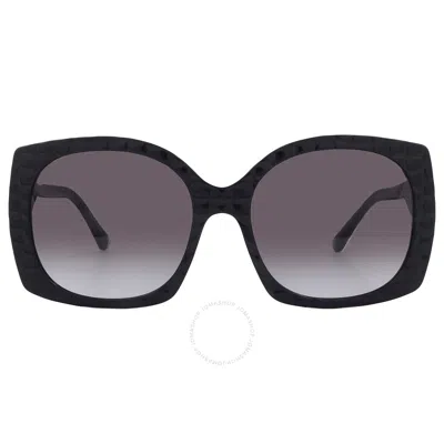 Dolce & Gabbana Dolce And Gabbana Light Gray Gradient Black Square Ladies Sunglasses Dg4385 32888g 58 In Grey/black