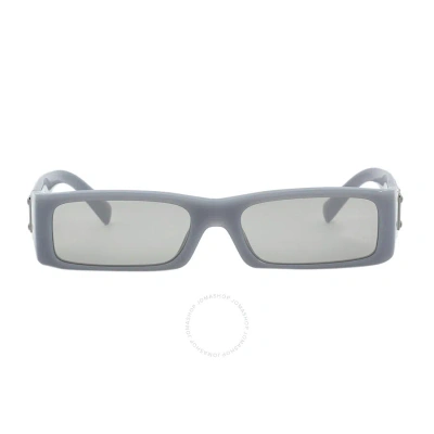 Dolce & Gabbana Dolce And Gabbana Light Grey Mirror Silver Rectangular Men's Sunglasses Dg4444 30906g 55 In Grey / Silver