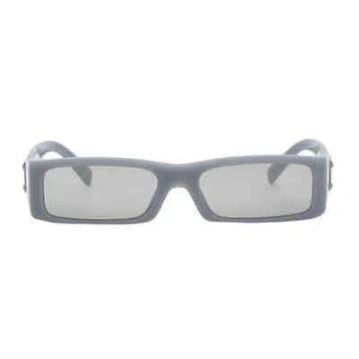 Pre-owned Dolce & Gabbana Dolce And Gabbana Light Grey Mirror Silver Rectangular Men's Sunglasses Dg4444 In Multi