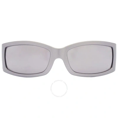Dolce & Gabbana Dolce And Gabbana Light Grey Mirror Silver Wrap Unisex Sunglasses Dg6188 34156g 61 In Grey / Metallic  / Silver