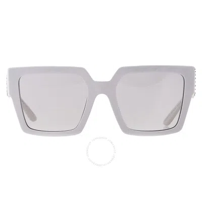 Dolce & Gabbana Dolce And Gabbana Light Grey Square Ladies Sunglasses Dg4446b 341887 53 In Gray