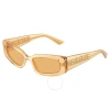 DOLCE & GABBANA DOLCE AND GABBANA LIGHT ORANGE CAT EYE LADIES SUNGLASSES DG4445 3046/7 54