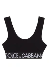 Dolce & Gabbana Dolce&gabbana Logo Band Jersey Sports Bra