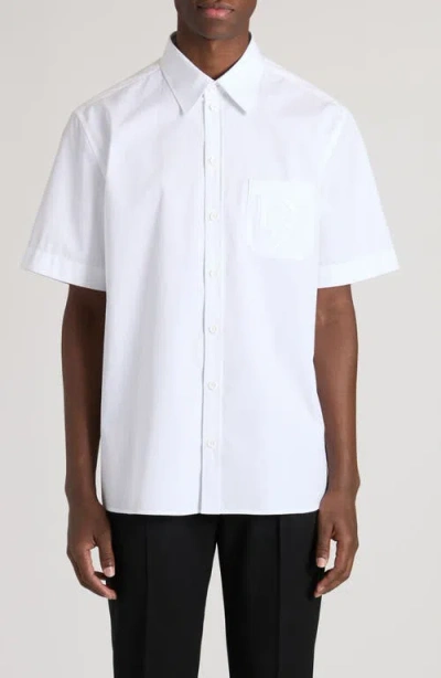 Dolce & Gabbana Dolce&gabbana Logo Cotton Button-up Shirt In Bianco Ottico