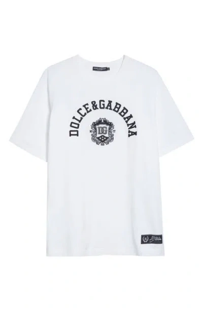 Dolce & Gabbana Jersey T-shirt With Embroidery In White