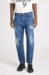 Dolce & Gabbana Distressed Denim Five Pocket Jeans In S9001 Variante Abbinata