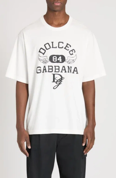 Dolce & Gabbana Men Cotton T-shirt In White