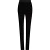 Dolce & Gabbana Flocked Jersey Leggings With All-over Dg Logo In Nero