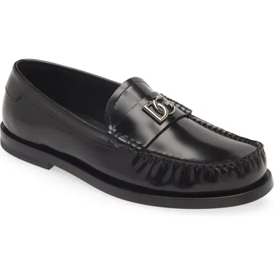 DOLCE & GABBANA DOLCE&GABBANA LOGO MOC TOE LOAFER