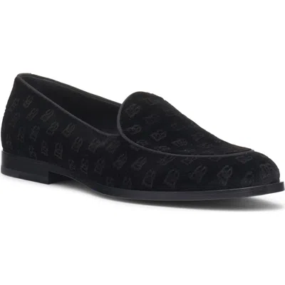 DOLCE & GABBANA DOLCE&GABBANA LOGO MONOGRAM VELVET LOAFER