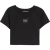 Dolce & Gabbana Dolce&gabbana Logo Plate Crop Top