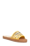 Dolce & Gabbana Majolica-print Logo-embroidered Sandals In Multicolor/sole