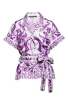 Dolce & Gabbana Blouse Silk Shirt In Purple