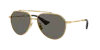 Dolce & Gabbana Gold Frame Metal Sunglasses With Gray Lenses In Grey