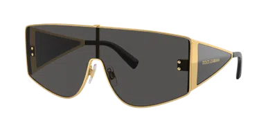 Dolce & Gabbana Dna Mask-frame Sunglasses In Gold