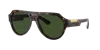 Dolce & Gabbana Logo-engraved Sunglasses In Dark Green