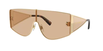 Dolce & Gabbana Dna Mask-frame Sunglasses In Gold