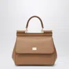 Dolce & Gabbana Women Sicily Medium Leather Handbag In Brown