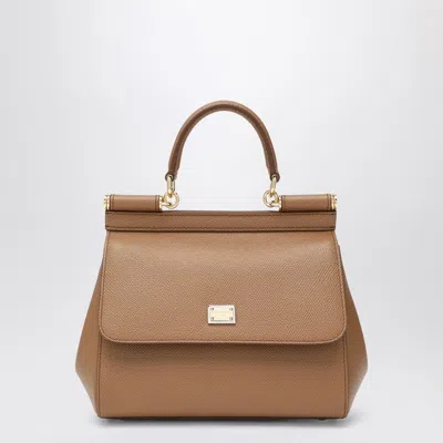 DOLCE & GABBANA DOLCE&GABBANA MEDIUM CARAMEL SICILY HAND BAG WOMEN