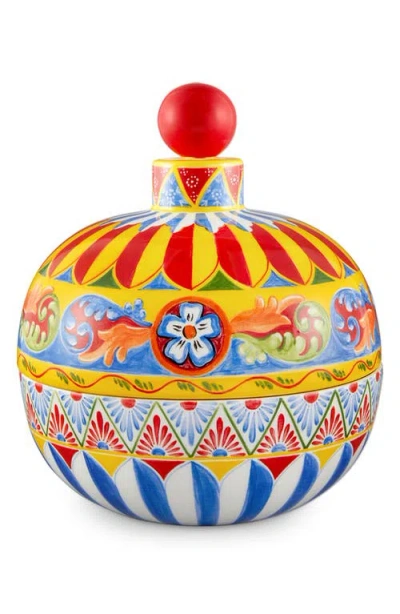Dolce & Gabbana Dolce&gabbana Medium Covered Ceramic Bowl In Red