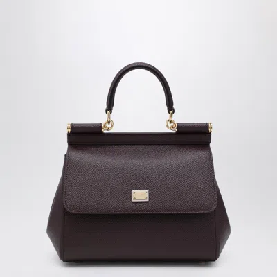 Dolce & Gabbana Medium Sicily Handbag In Must Color In Burgundy