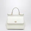 Dolce & Gabbana Medium Sicily Leather Top Handle Bag In White