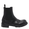 Dolce & Gabbana Chunky Sole Round Toe Ankle Boots In Black