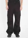Dolce & Gabbana Adjustable Waistband Cargo Pants With Drawstring In Black