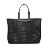 Dolce & Gabbana Leather Intreccio Shopper Bag In Black