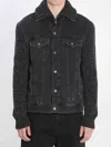 Dolce & Gabbana Tailored Denim And Wool Blend Jacket In Black