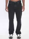 Dolce & Gabbana Dolce&gabbana Men Denim Pants With Plaque In Black