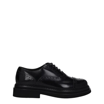 Dolce & Gabbana Dolce&gabbana Men's Derby Shoes Black Leather