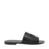 Dolce & Gabbana Black Sandals With Dg Logo Cut-out In Leather Man