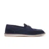 Dolce & Gabbana Dg Logo Suede Loafers In Blue