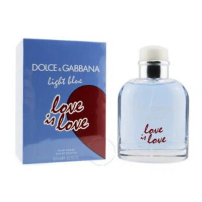 Dolce & Gabbana Dolce And Gabbana Men's Light Blue Love Is Love Edt Spray 4.2 oz Fragrances 3423473109754 In White