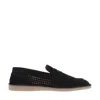 Dolce & Gabbana 'florio' Black Loafers With Logo Detail On The Rear And Penny Slot In Black