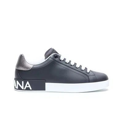 Dolce & Gabbana Dolce&gabbana Men Portofino Sneakers In Black