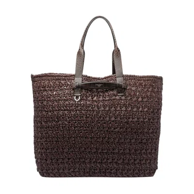 DOLCE & GABBANA DOLCE&GABBANA MEN RAFIA CROCHET SHOPPING BAG