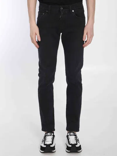 Dolce & Gabbana Dolce&gabbana Men Slim Jeans In Black