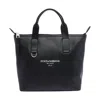 Dolce & Gabbana Dolce&gabbana Men Small Leather Shopping Bag With Logo