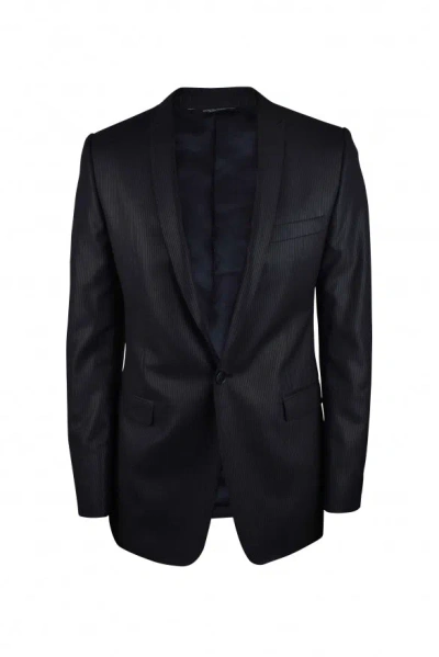 Dolce & Gabbana Striped Two-piece Suit In Black