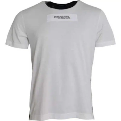 Pre-owned Dolce & Gabbana Dolce&gabbana Men White T-shirt 100% Cotton Camouflage Print Casual Top Sz It 44