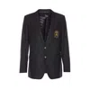 Dolce & Gabbana Dolce&gabbana Men Wool And Silk Monobreasted Jacket With Patch
