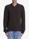 Dolce & Gabbana Man Sweater Dark Brown Size 40 Virgin Wool In Brown